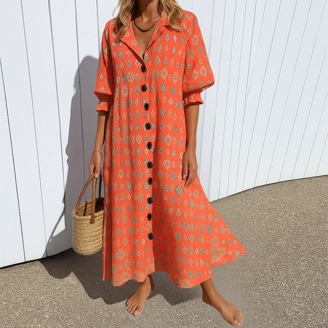 Wójcik™ | Elegancka sukienka wyszczuplająca w stylu boho