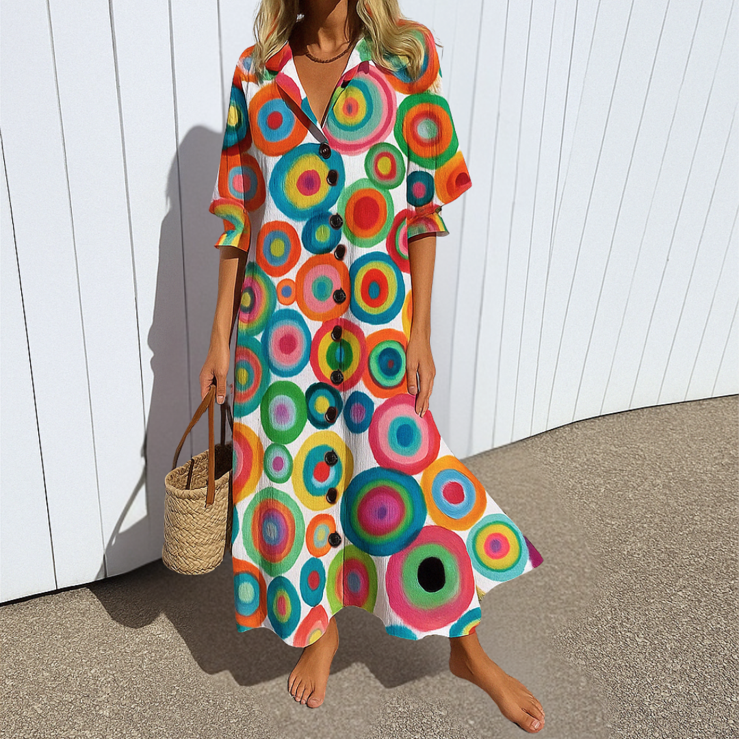 Wójcik™ | Elegancka sukienka wyszczuplająca w stylu boho