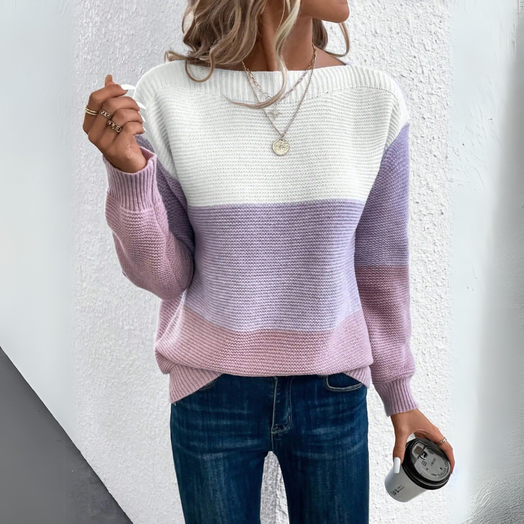 Wójcik™ | Elegancki sweter patchworkowy