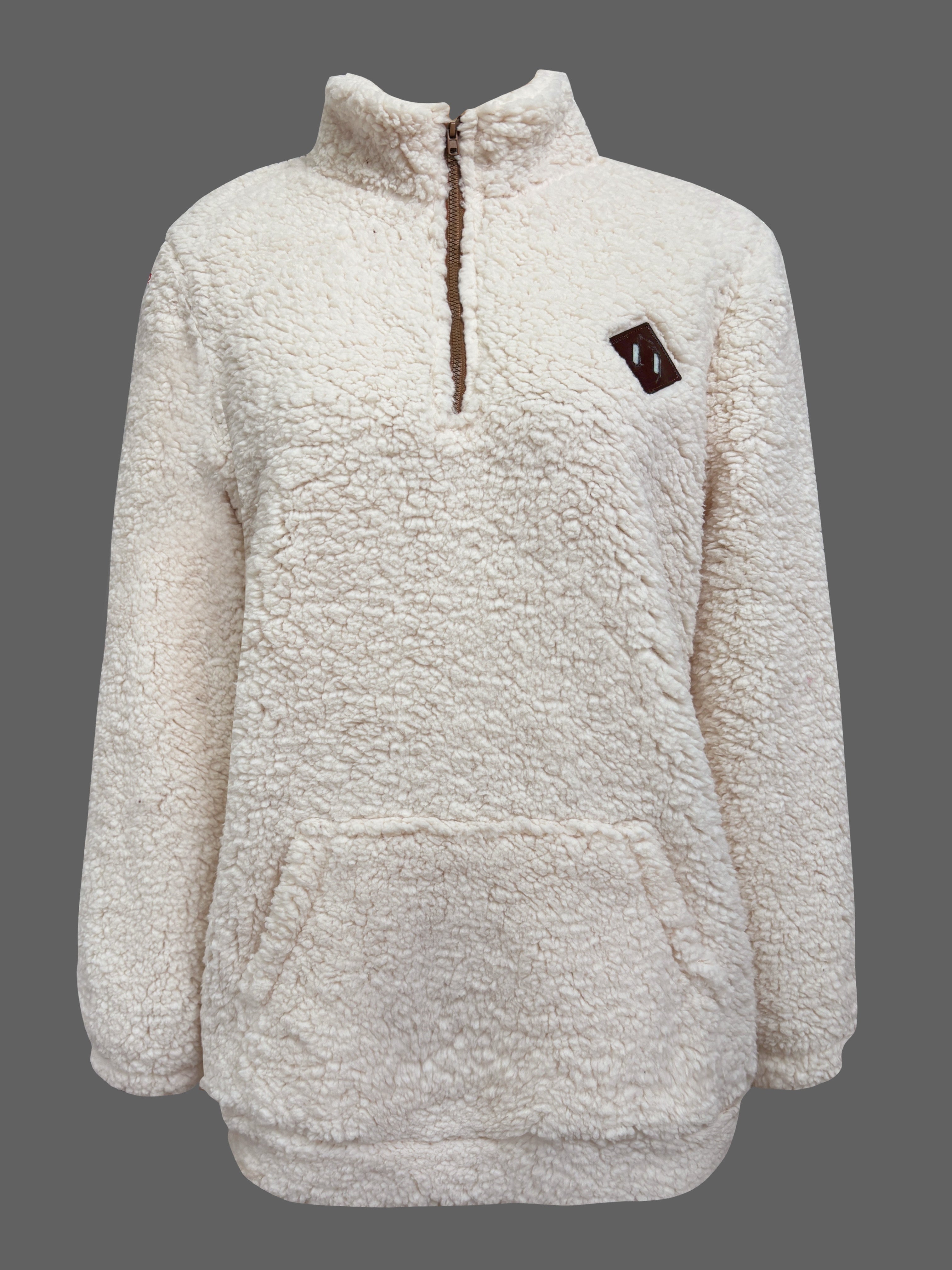 Wójcik™ | Sweter Teddy z Zamkiem