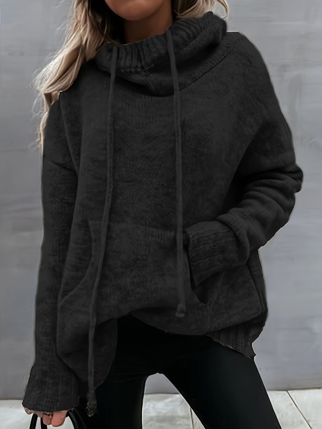 Wójcik™ | Sweter z Długim Rękawem z Kieszenią