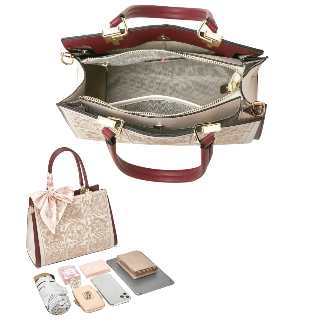 Wójcik™ | Wyjątkowa torebka crossbody z haftem i kokardą
