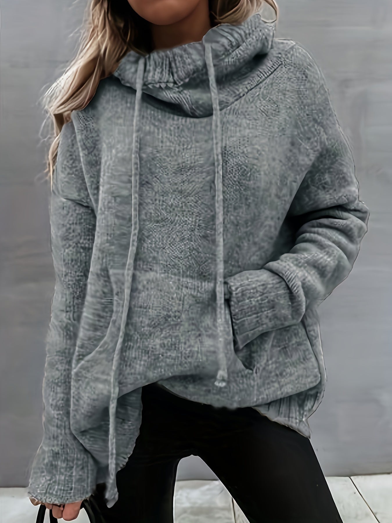 Wójcik™ | Sweter z Długim Rękawem z Kieszenią