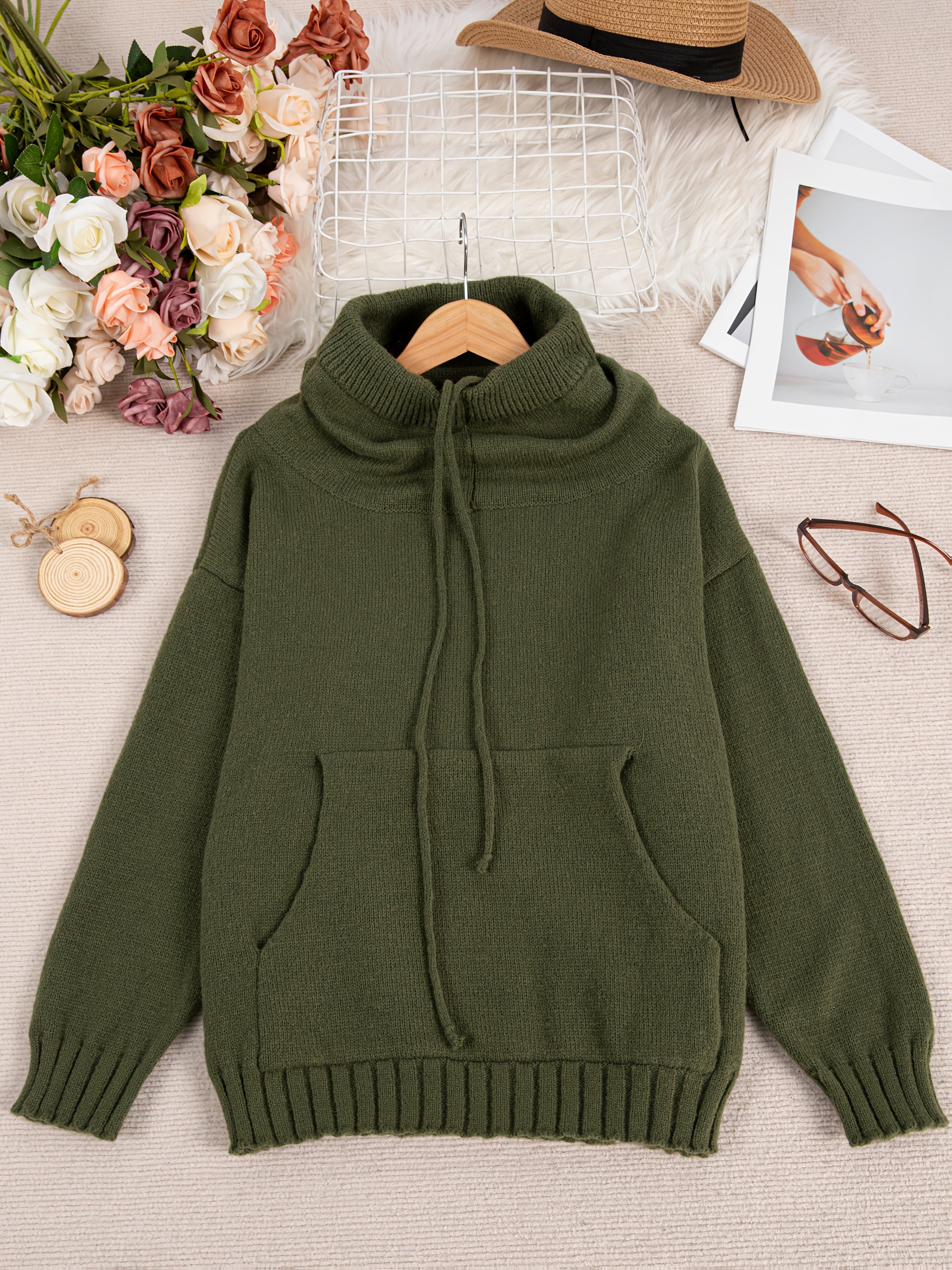 Wójcik™ | Sweter z Długim Rękawem z Kieszenią