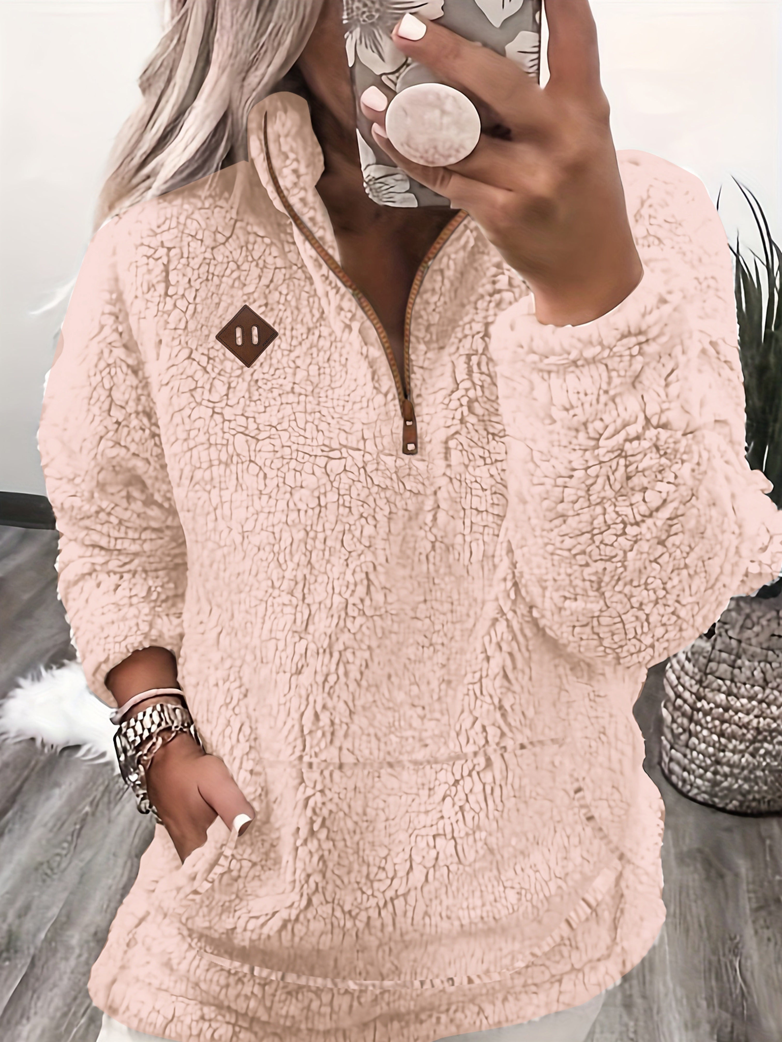 Wójcik™ | Sweter Teddy z Zamkiem