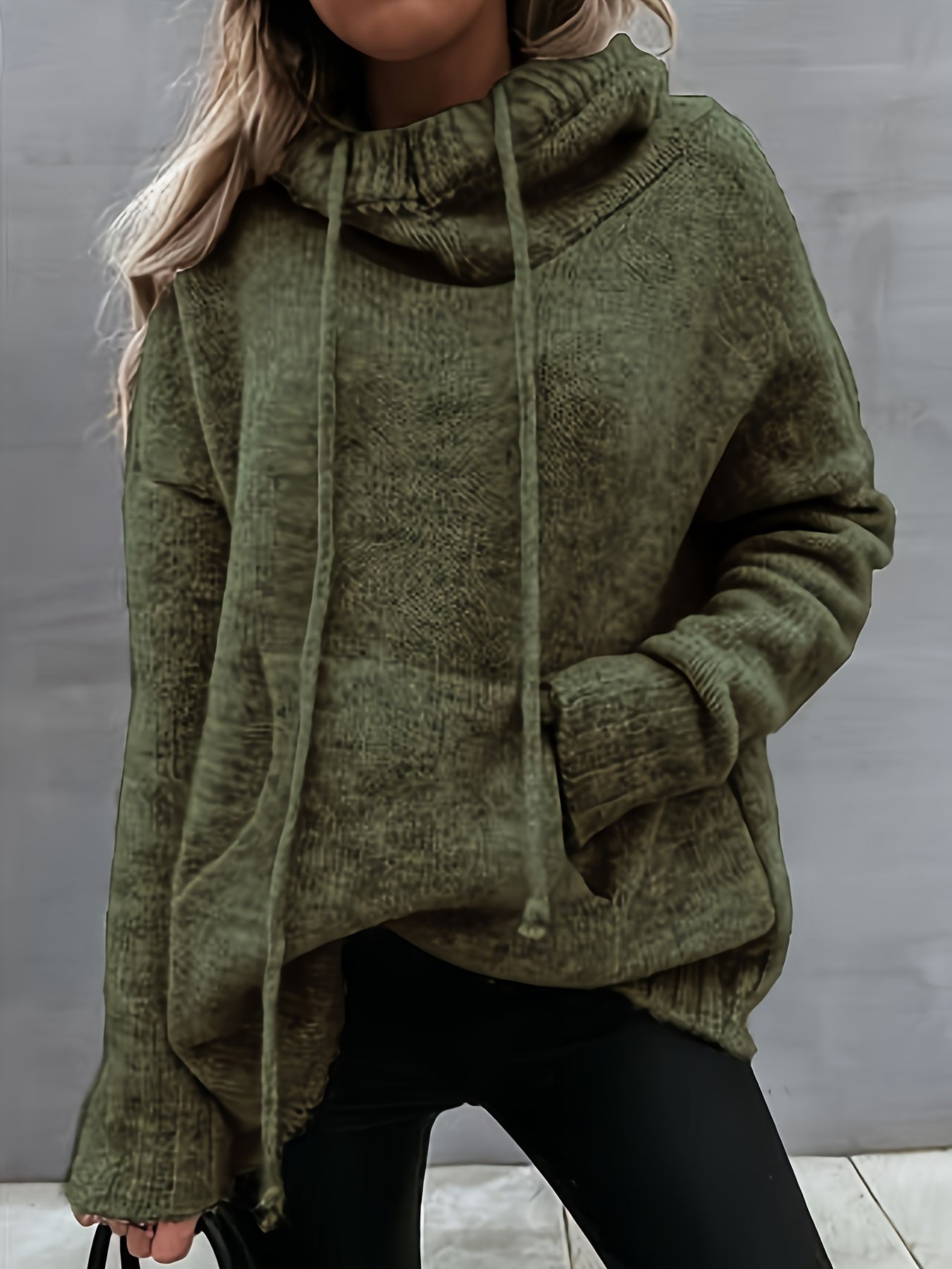 Wójcik™ | Sweter z Długim Rękawem z Kieszenią