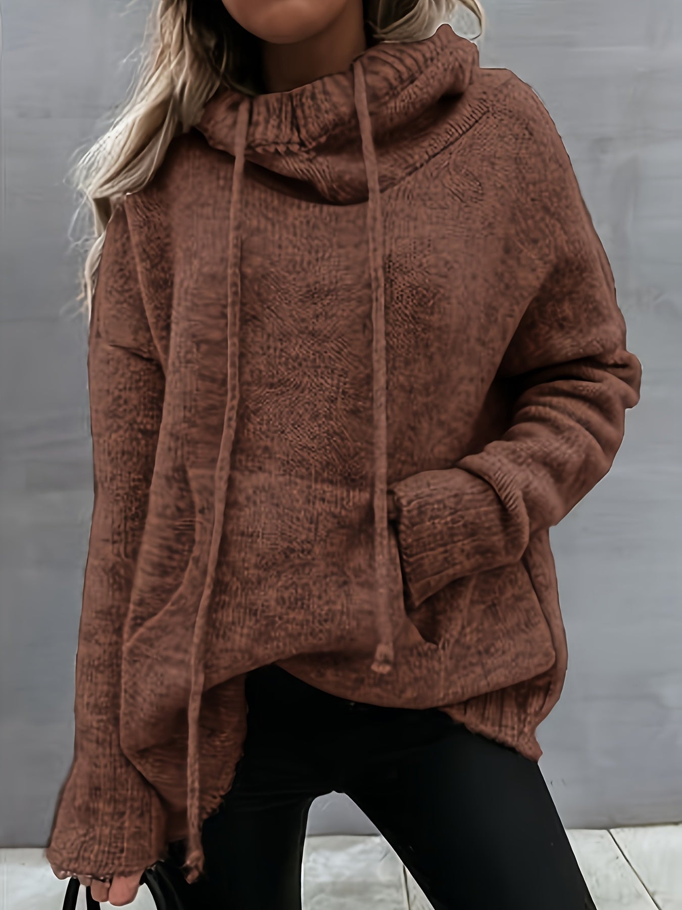 Wójcik™ | Sweter z Długim Rękawem z Kieszenią
