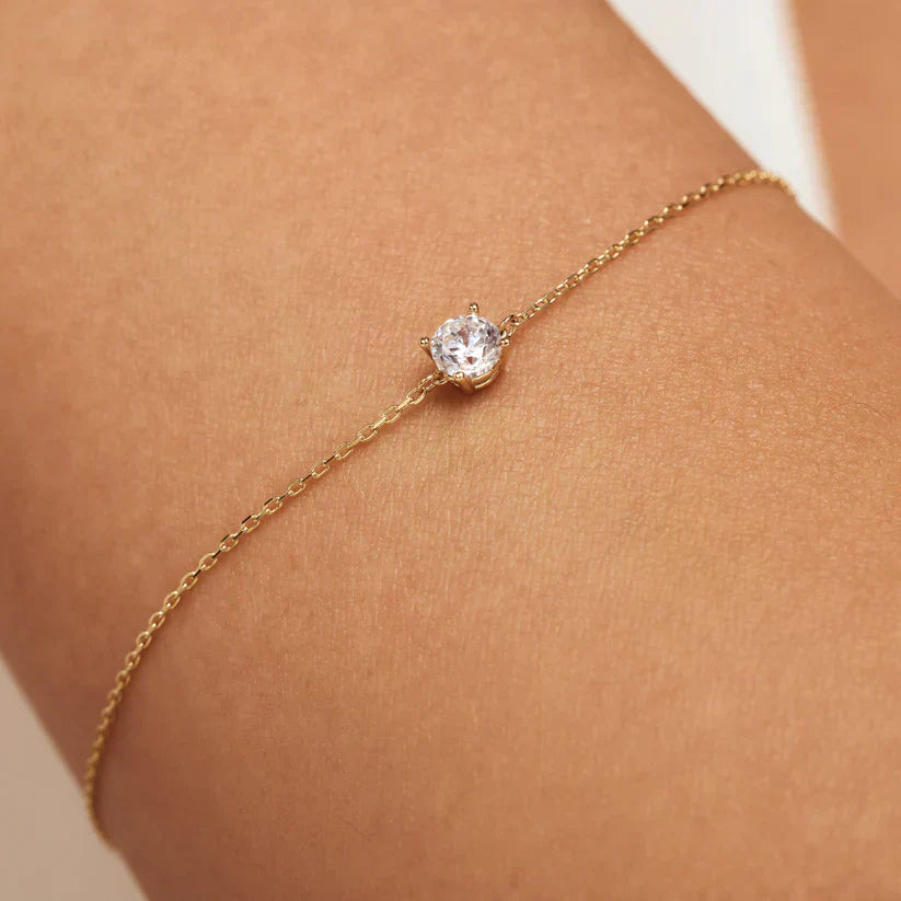 Wójcik™ | Bransoletka z kamieniem moissanite Cléa