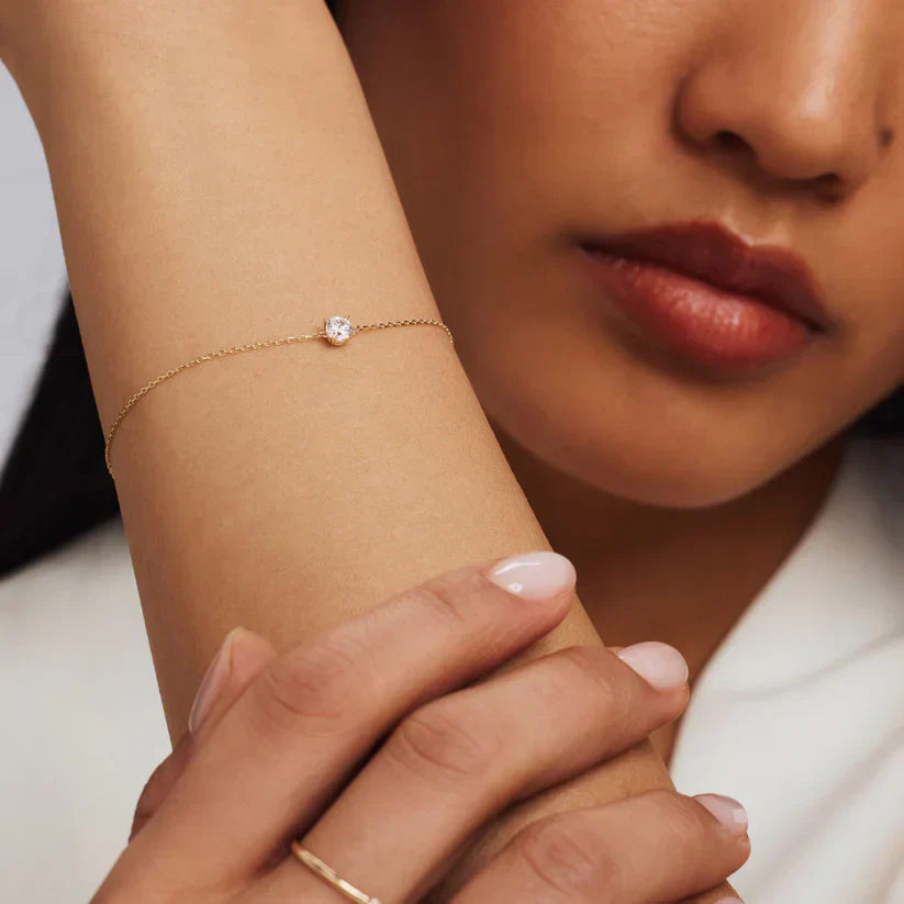 Wójcik™ | Bransoletka z kamieniem moissanite Cléa