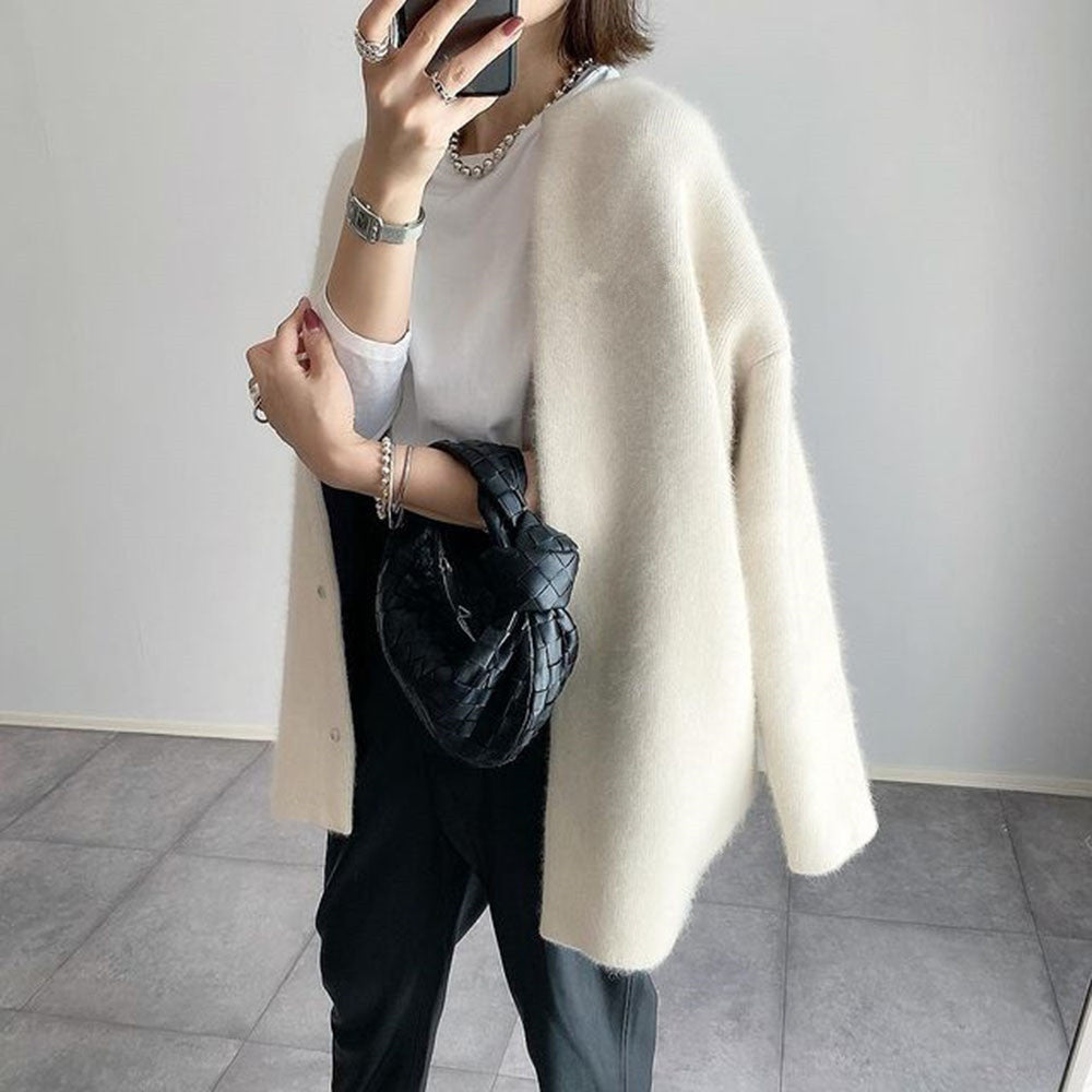 Wójcik™ | Elegancki Kardigan z Zamszu