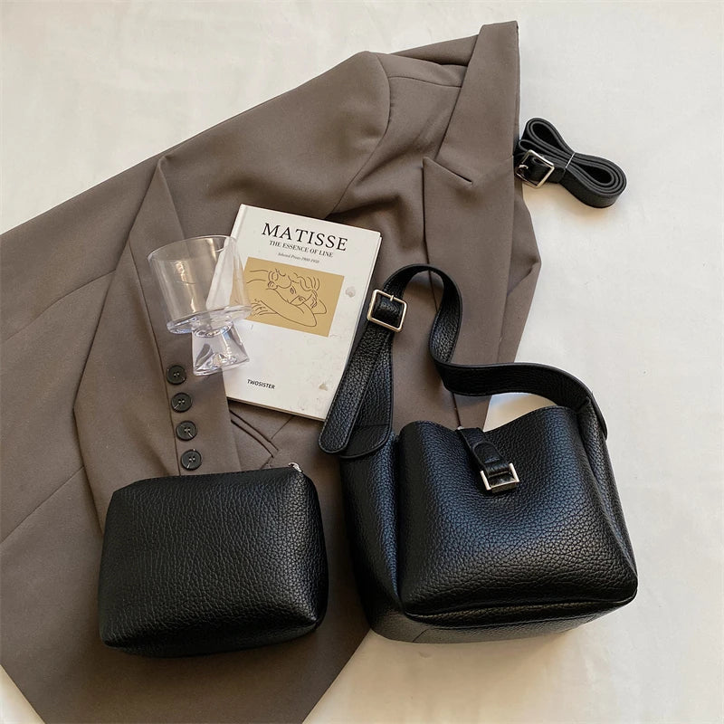Wójcik™ | Elegancka torba bucket o skórzanym wykończeniu