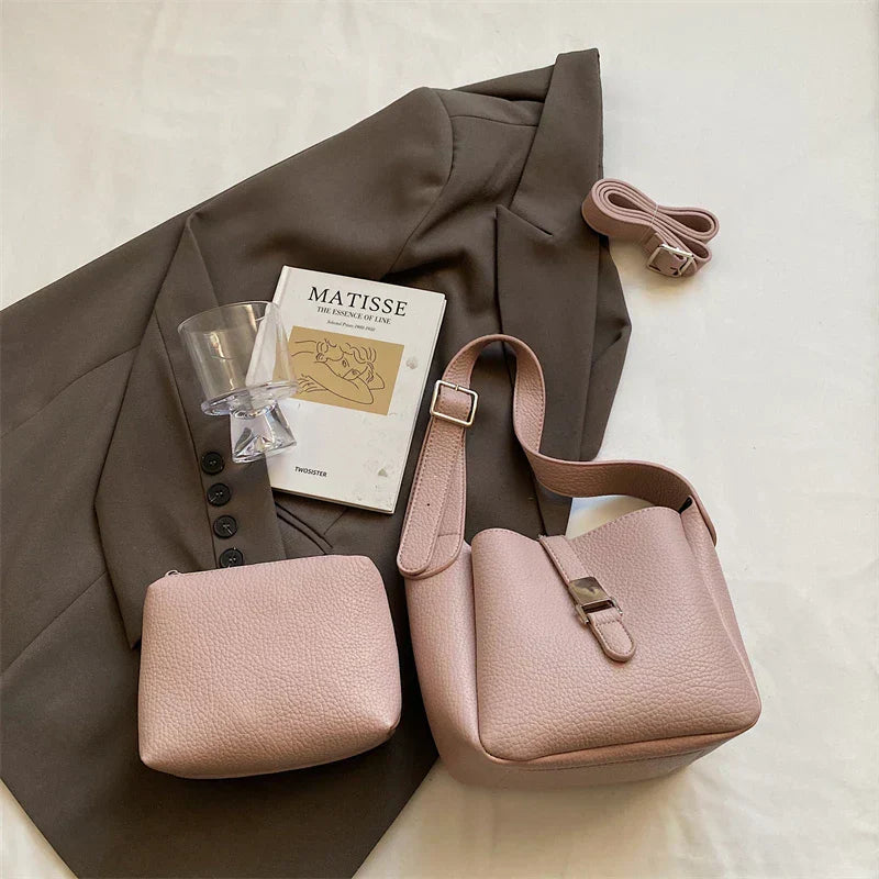 Wójcik™ | Elegancka torba bucket o skórzanym wykończeniu