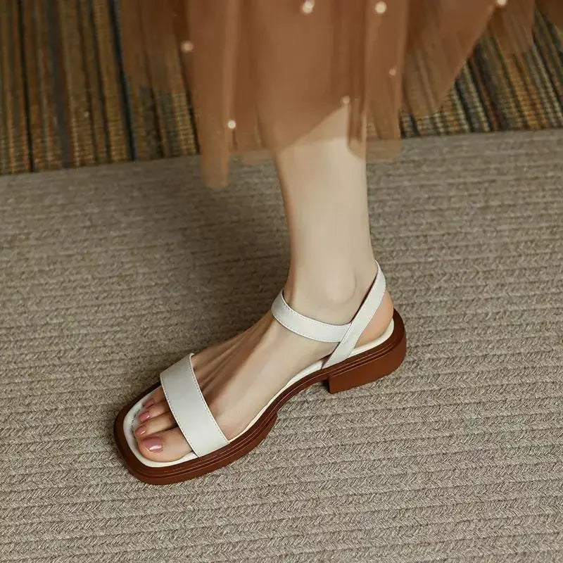 Wójcik™ | Eleganckie sandały ze skórzaną wkładką