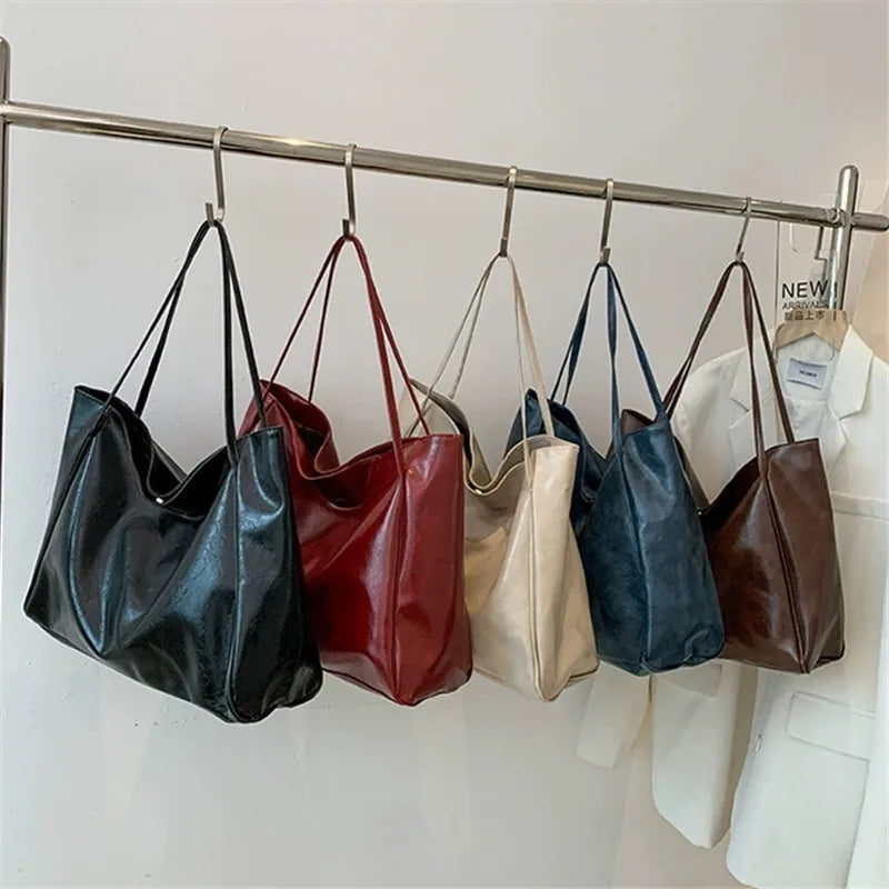 Wójcik™ | Elegancka brązowa torba tote z efektem skóry