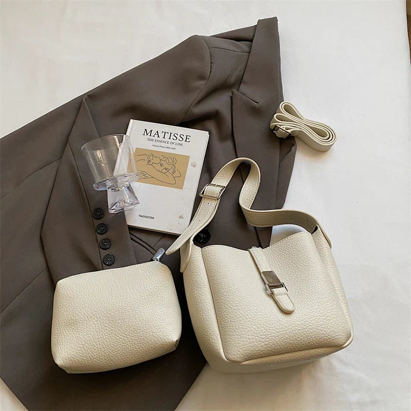 Wójcik™ | Elegancka torba bucket o skórzanym wykończeniu