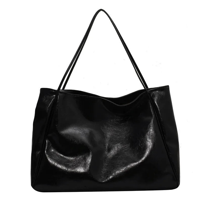 Wójcik™ | Elegancka brązowa torba tote z efektem skóry