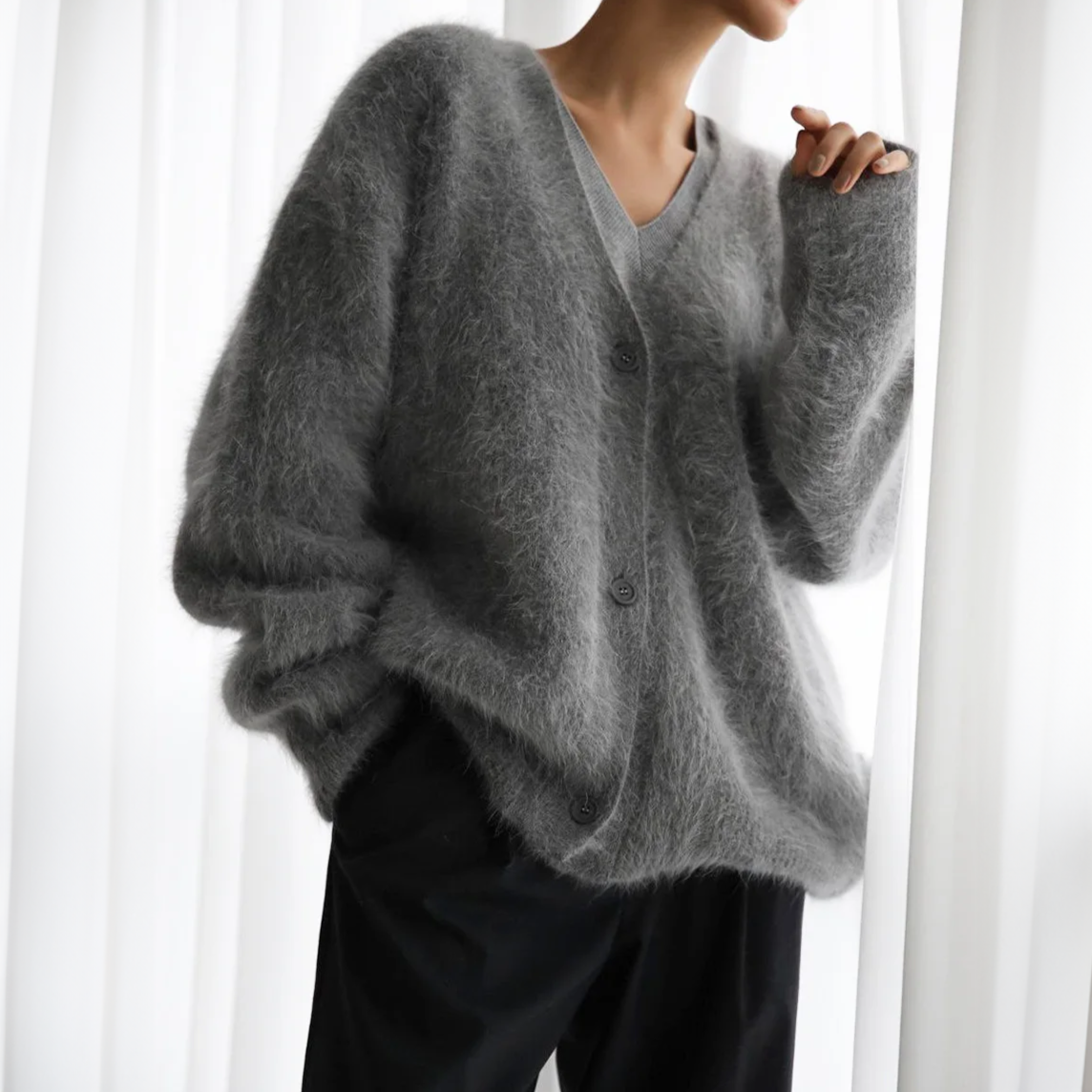 Wójcik™ | Elegancki oversize'owy kardigan