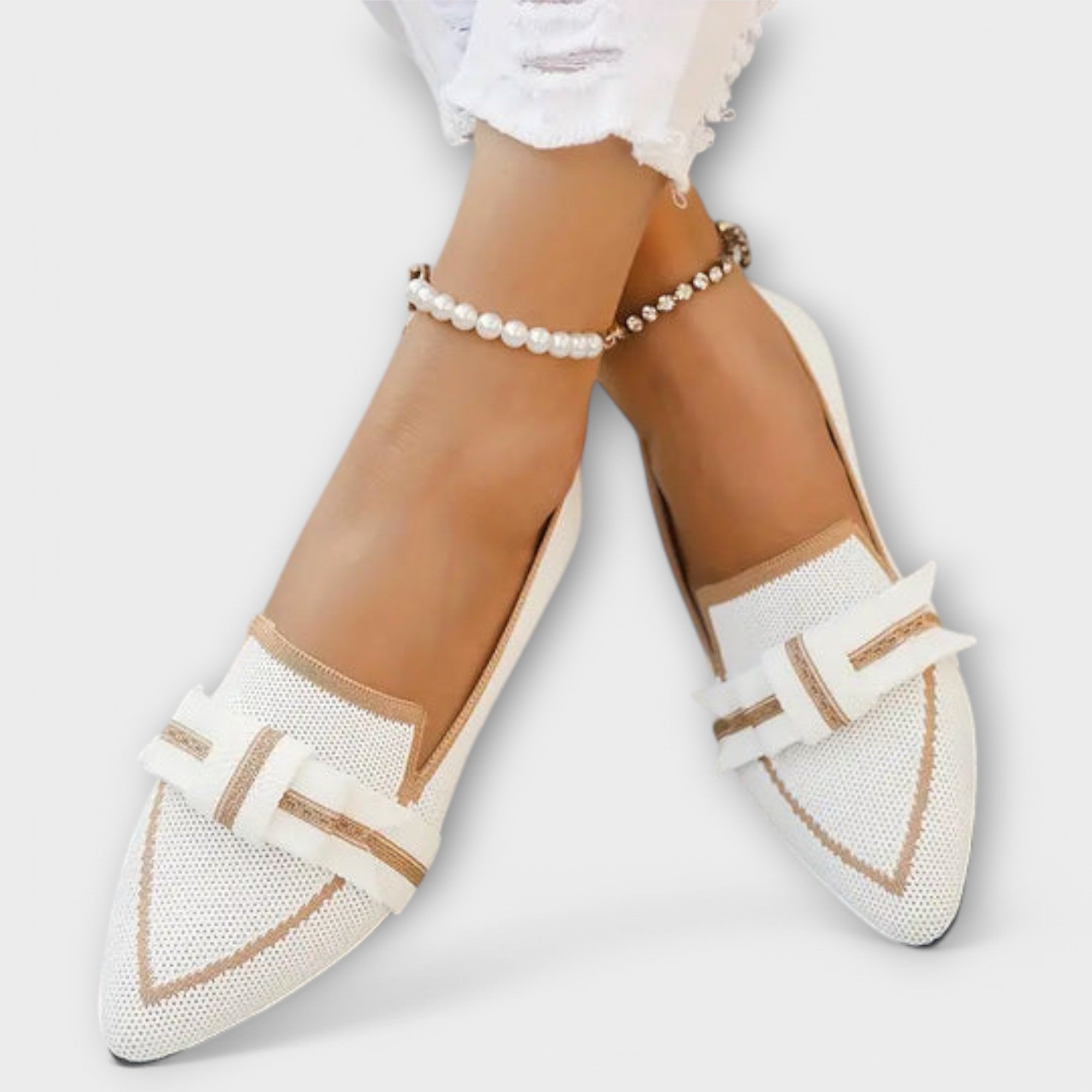 Wójcik™ | Płaskie buty damskie z węzłowym wzorem