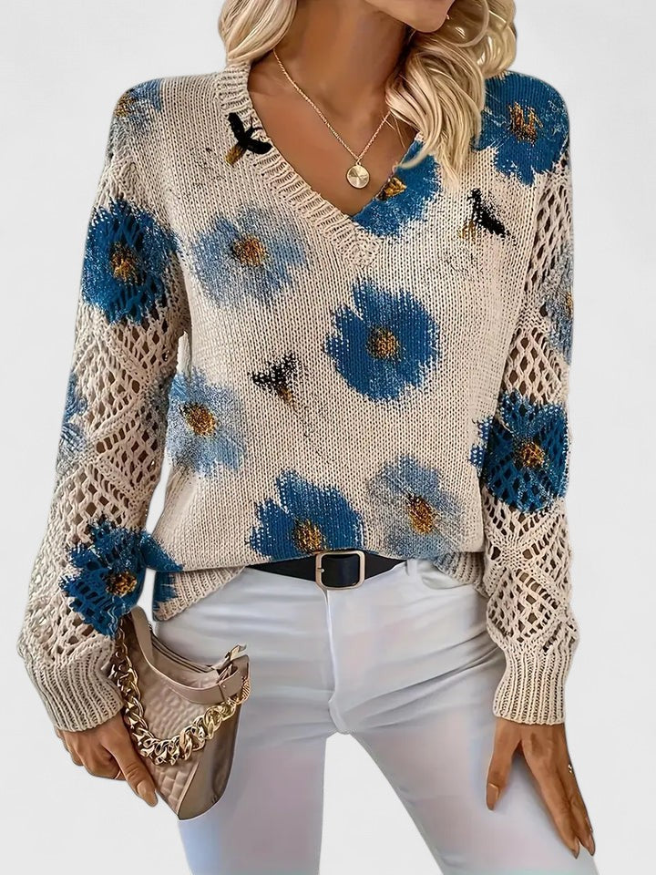 Wójcik™ | Elegancki sweter w kwiaty
