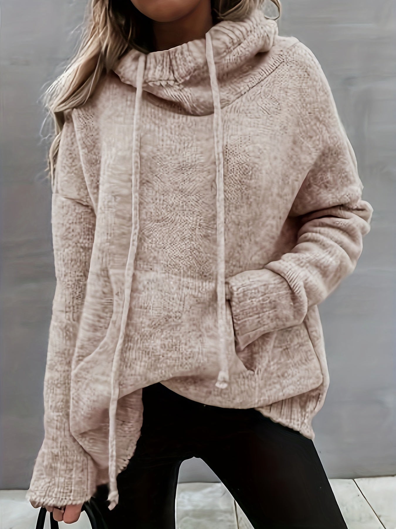Wójcik™ | Sweter z Długim Rękawem z Kieszenią
