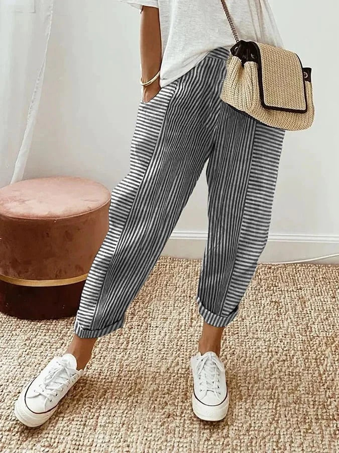 Wójcik™ | Stylowe spodnie w paski na lato