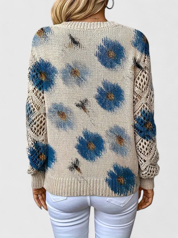 Wójcik™ | Elegancki sweter w kwiaty