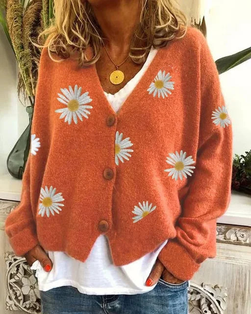 Wójcik™ | Stylowy Casualowy Kwiatowy Kardigan