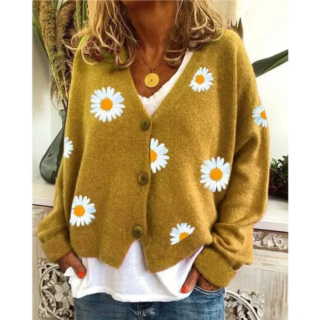 Wójcik™ | Stylowy Casualowy Kwiatowy Kardigan