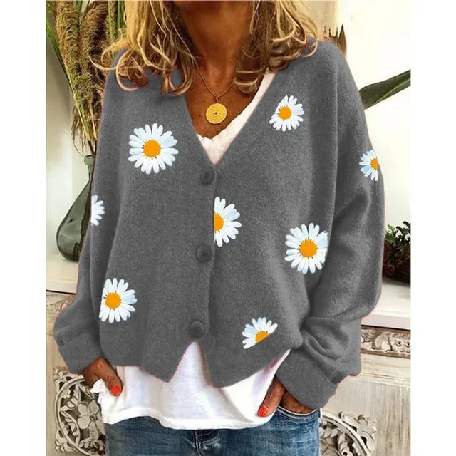 Wójcik™ | Stylowy Casualowy Kwiatowy Kardigan