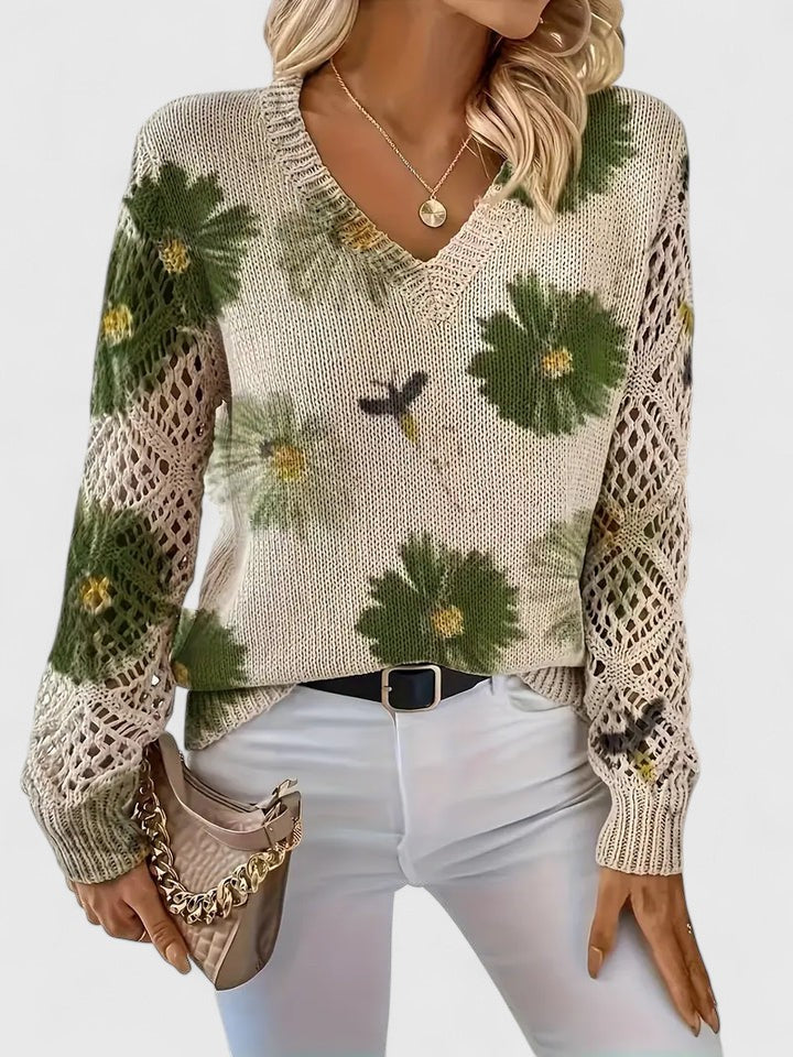 Wójcik™ | Elegancki sweter w kwiaty