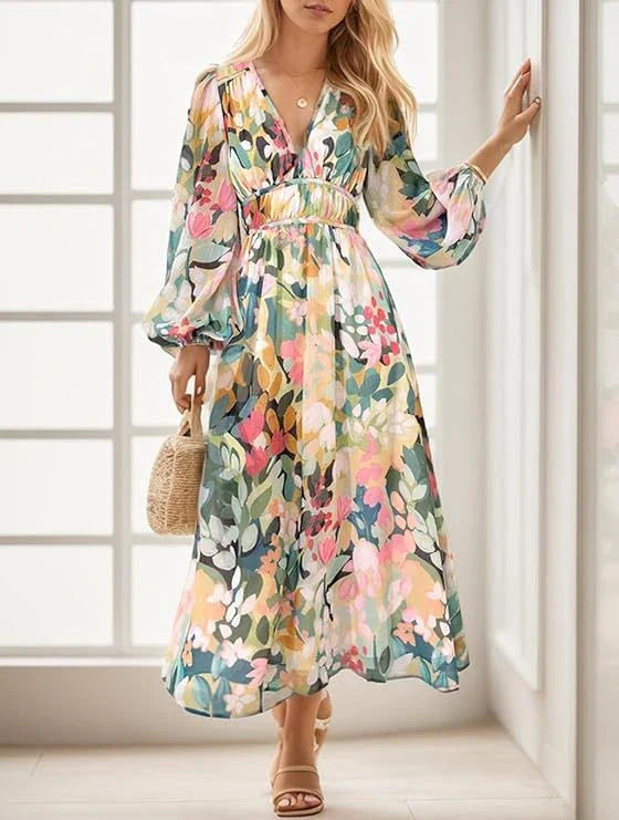 Wójcik™ | Elegancka sukienka maxi w kolorze różowym