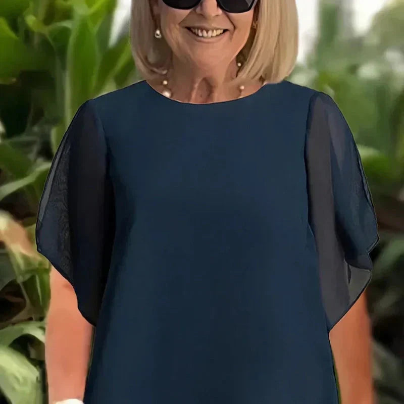 Wójcik™ | Elegancki nieregularny komplet top i spodnie