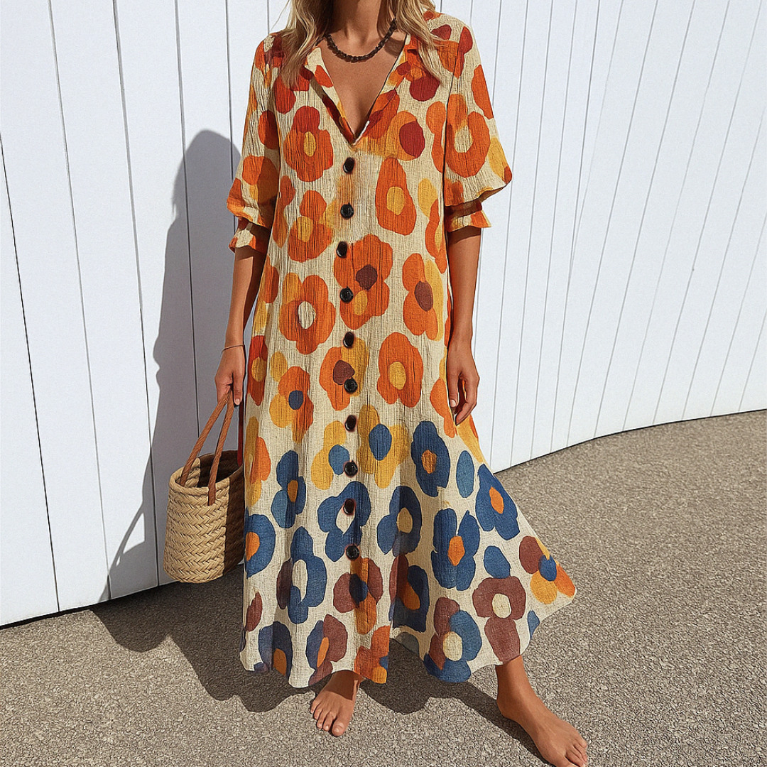 Wójcik™ | Elegancka sukienka wyszczuplająca w stylu boho