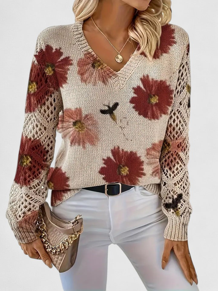 Wójcik™ | Elegancki sweter w kwiaty