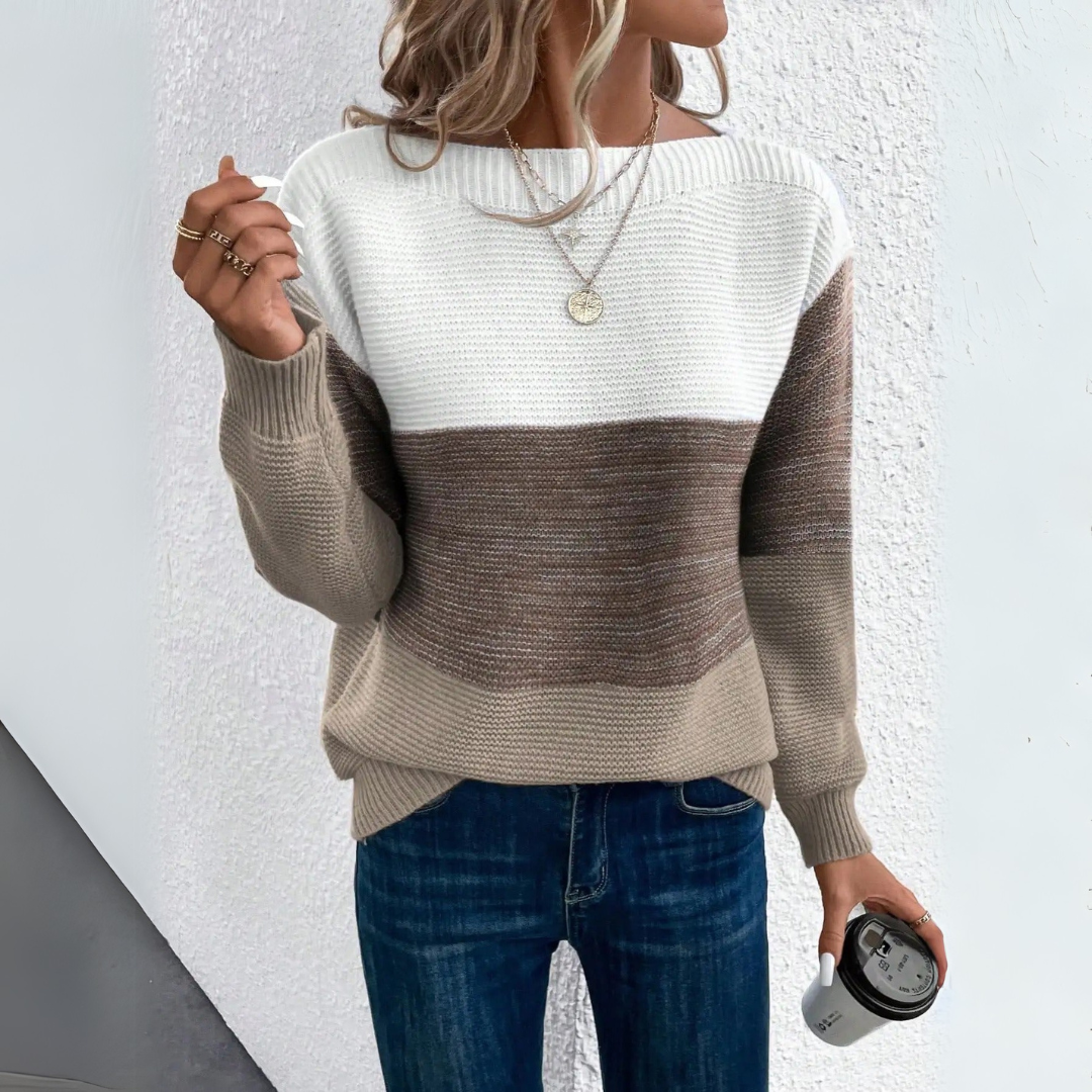 Wójcik™ | Elegancki sweter patchworkowy