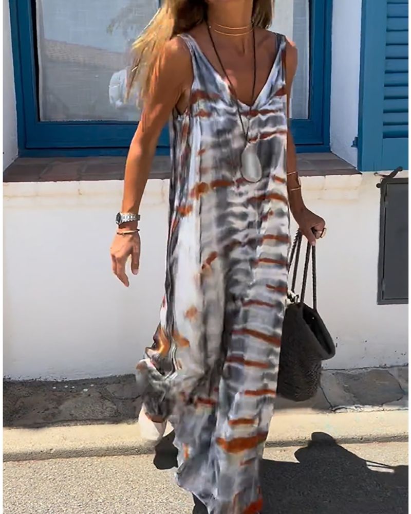 Wójcik™ | Sukienka bez rękawów z nadrukiem tie-dye