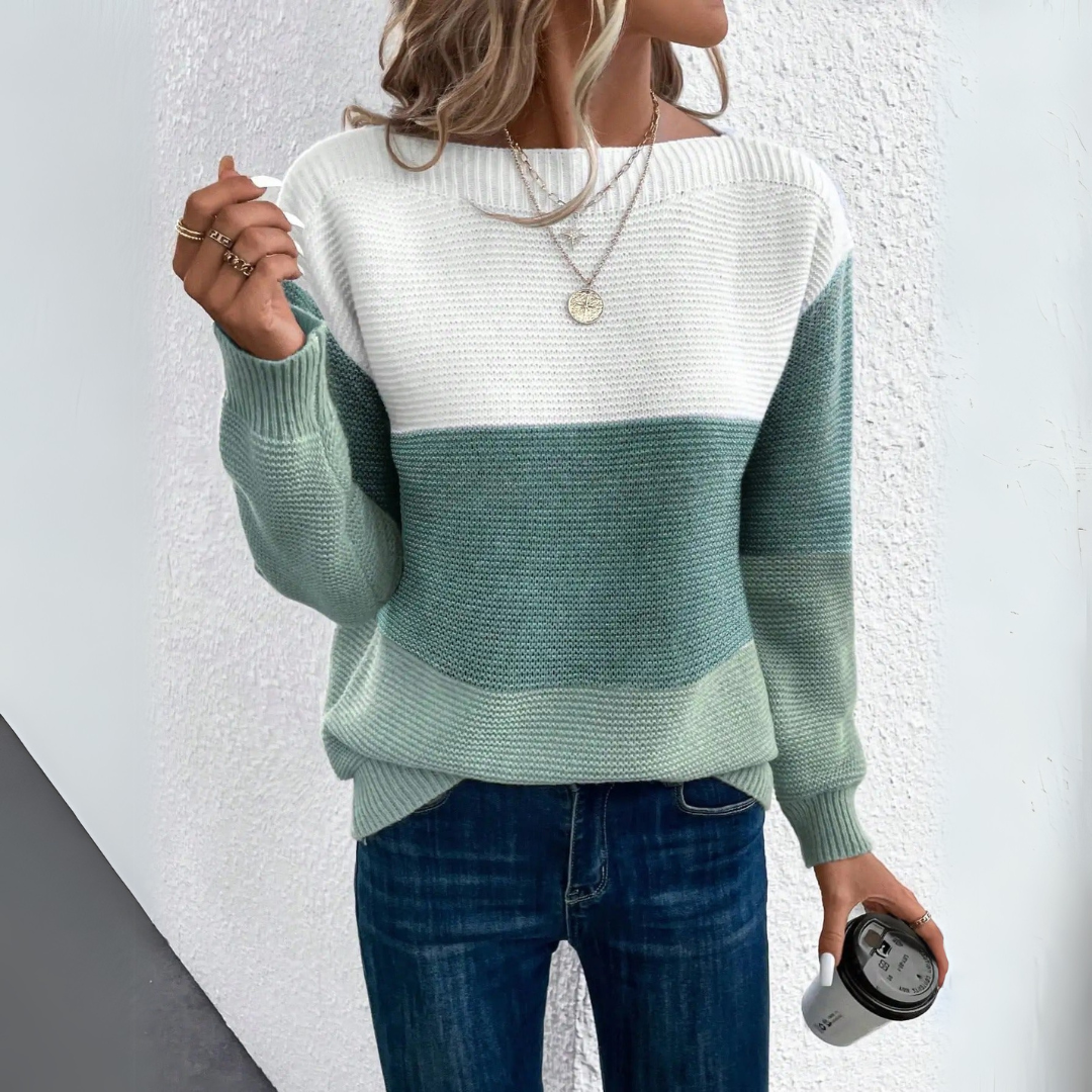 Wójcik™ | Elegancki sweter patchworkowy