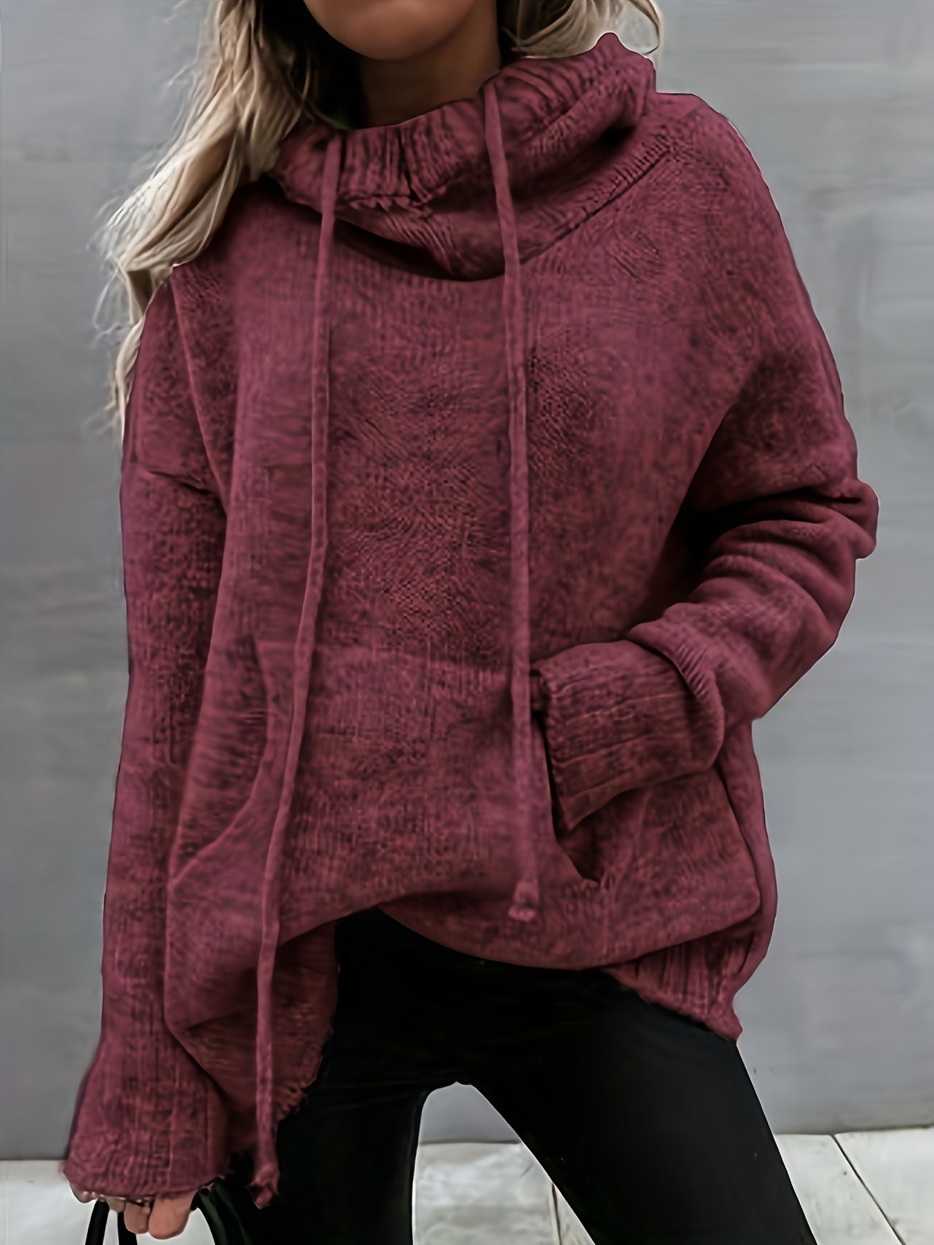 Wójcik™ | Sweter z Długim Rękawem z Kieszenią