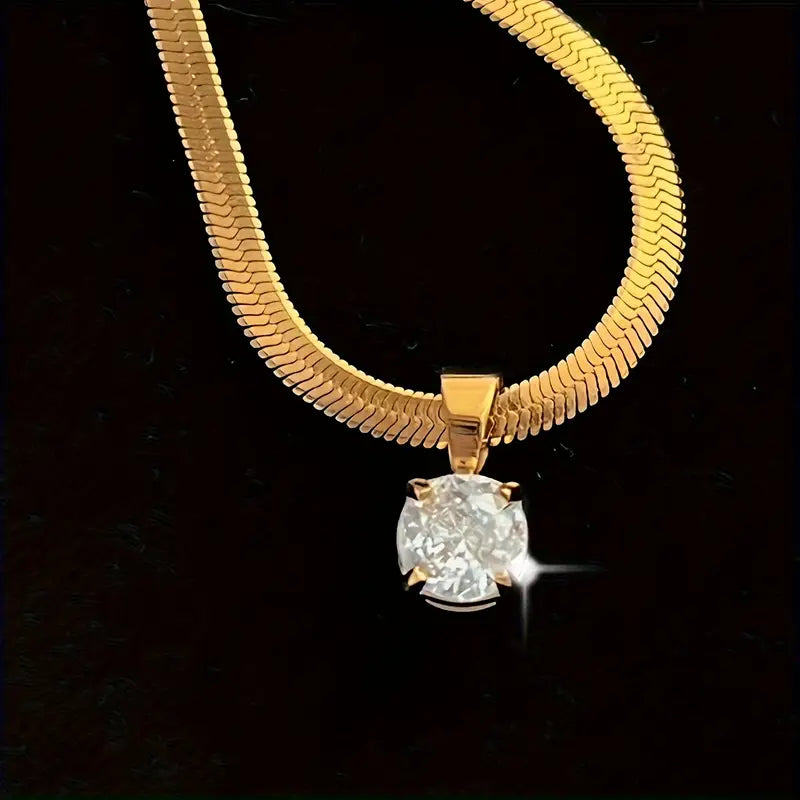 Wójcik™ | Elegancka obroża z zawieszką ze strassu