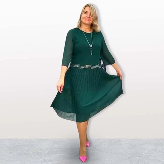 Wójcik™ | Elegancka plisowana zwiewna sukienka damska