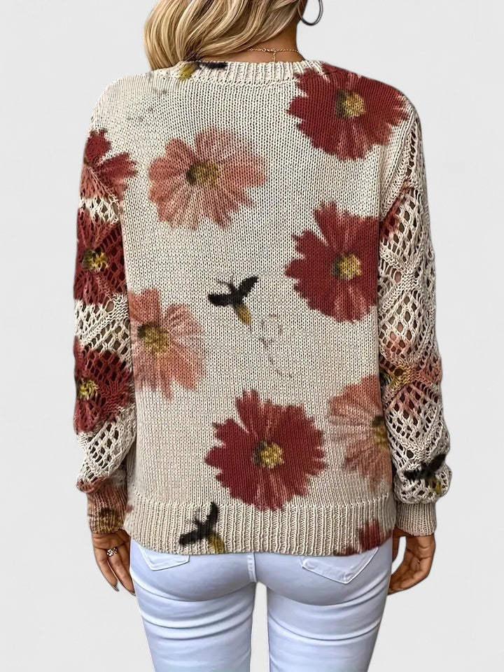 Wójcik™ | Elegancki sweter w kwiaty