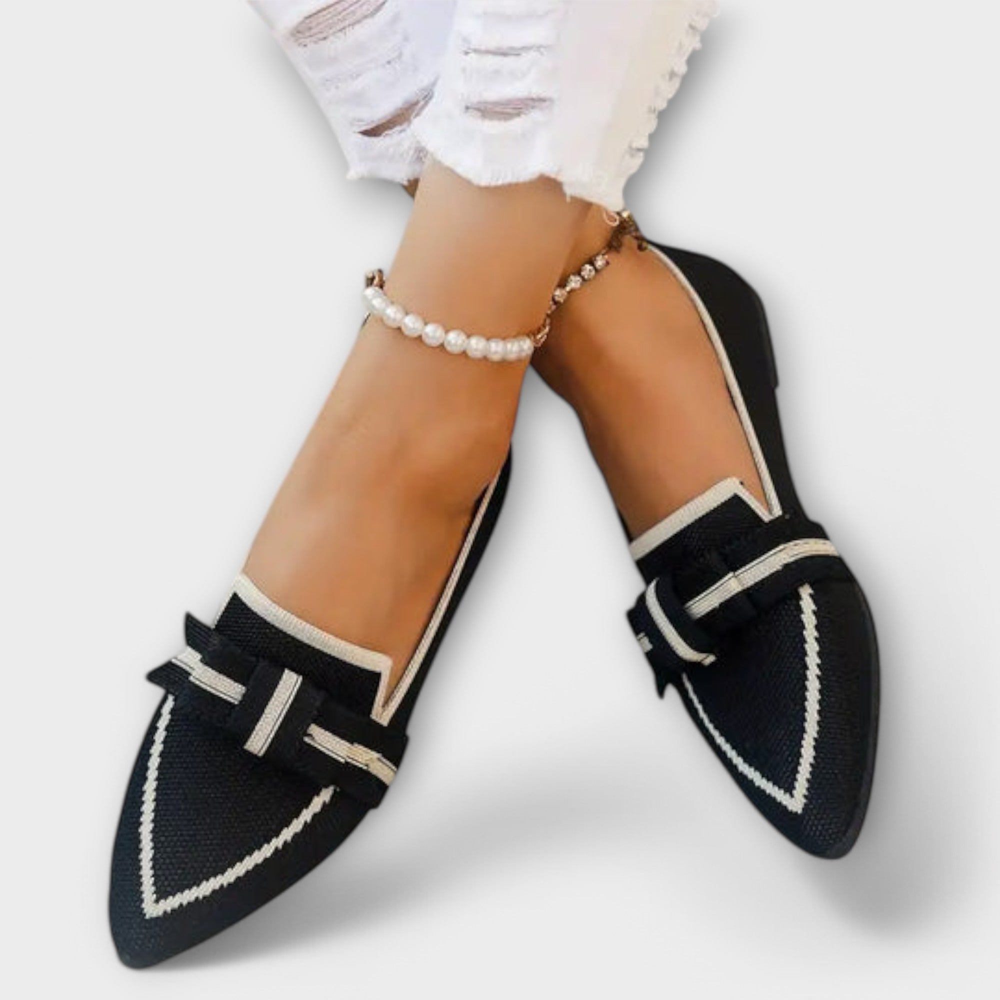 Wójcik™ | Płaskie buty damskie z węzłowym wzorem