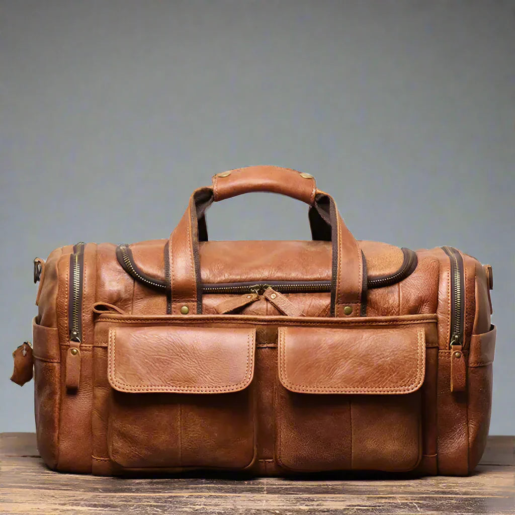 Wójcik™ | Duffle Ronan z Prawdziwej Skóry