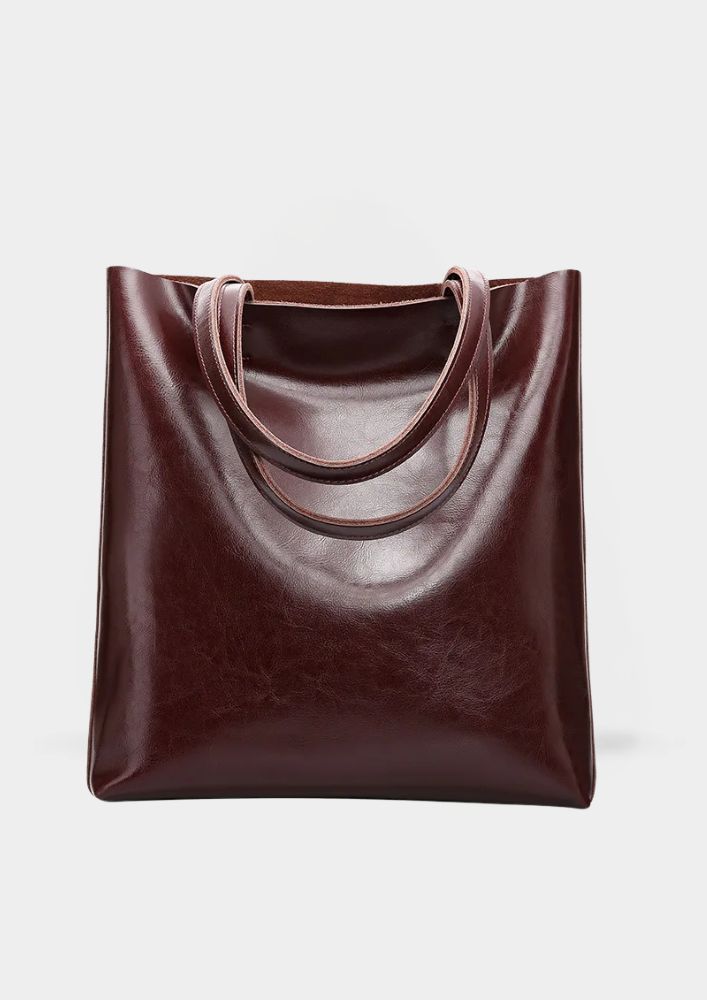 Wójcik™ | Klasyczna torba tote  w eleganckim skórzanym stylu