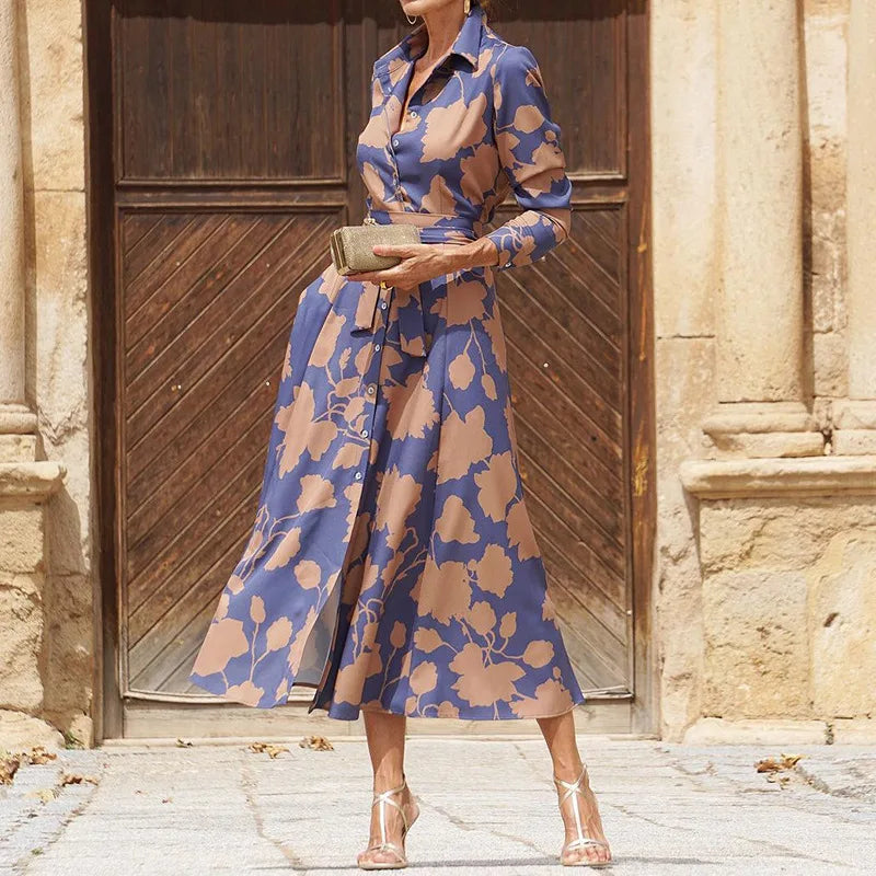 Wójcik™ | Elegancka Sukienka Koszulowa z Paskiem