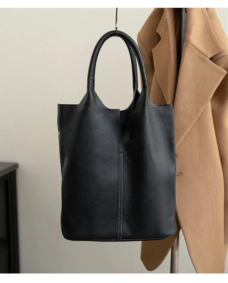 Wójcik™ | Luksusowa jasnoniebieska torba typu bucket z efektem skóry