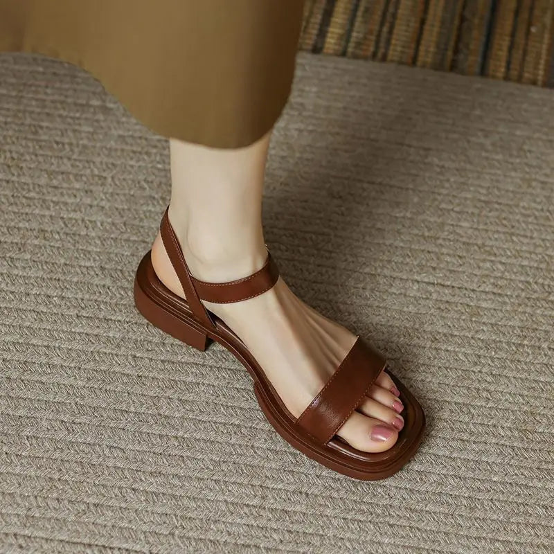 Wójcik™ | Eleganckie sandały ze skórzaną wkładką