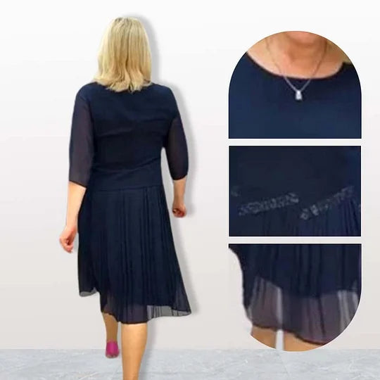 Wójcik™ | Elegancka plisowana zwiewna sukienka damska