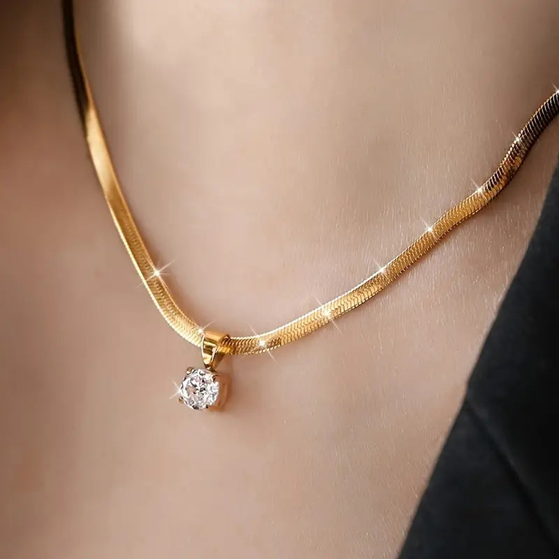 Wójcik™ | Elegancka obroża z zawieszką ze strassu
