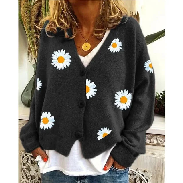 Wójcik™ | Stylowy Casualowy Kwiatowy Kardigan